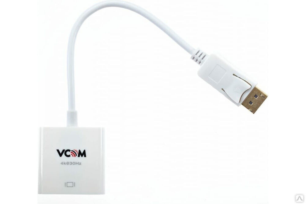 Кабель-переходник VCOM DisplayPort M - HDMI F, 0.2m, 4K 30 Hz CG601-4K3