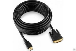 Кабель Cablexpert HDMI-DVI 19M/19M 10 м singlelink черный, позолоченные разъемы, экран CC-HDMI-DVI-10MC #1