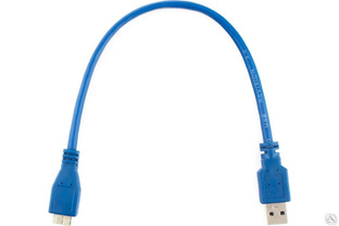 Кабель Cablexpert Pro USB 3.0 AM/micro BM 9P, 30 см, экран, синий, пакет CCP-mUSB3-AMBM-1 #1