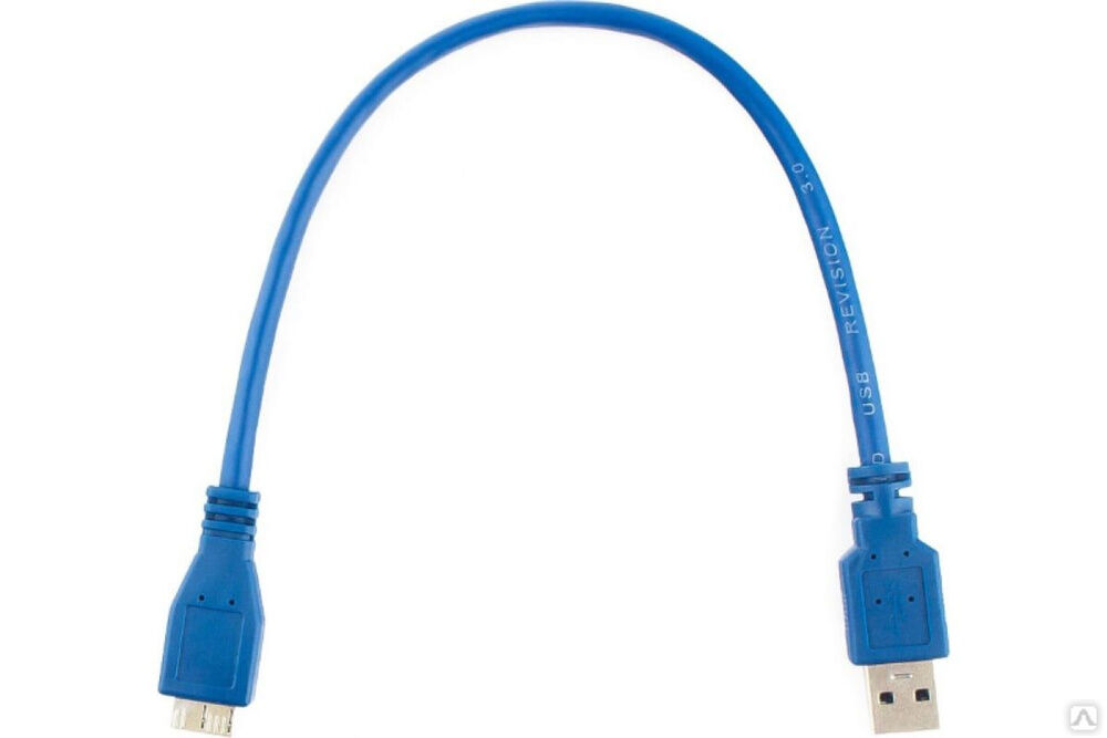 Кабель Cablexpert Pro USB 3.0 AM/micro BM 9P, 30 см, экран, синий, пакет CCP-mUSB3-AMBM-1