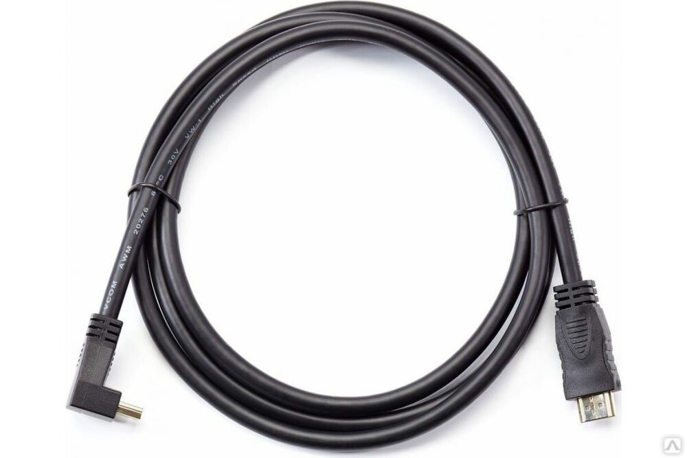Кабель VCOM HDMI=HDMI-угловой коннектор 90 градусов, 1.8 м, 2.0 V CG523-1.8M