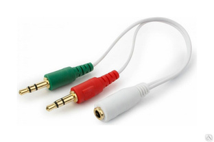 Кабель Cablexpert аудио сигнала джек 3.5 наушник папа 3.5 микрофон папа джек3.5 4pin длина 20 см CCA-418W Сигнал #1