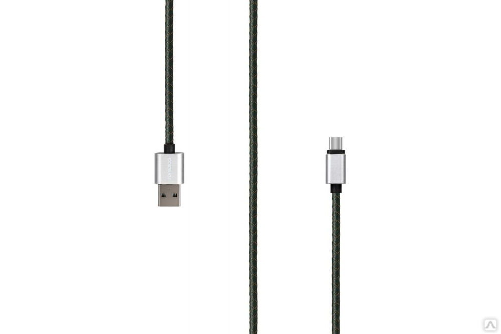 Кабель Rombica USB - USB Type-C, Эко-кожа, 1 м, Темно-зеленый Digital CL-01 CB-CL01