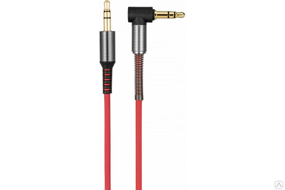 Аудио кабель Hoco UPA02, джек 3.5, угловой 1 м, красный, 6957531025672