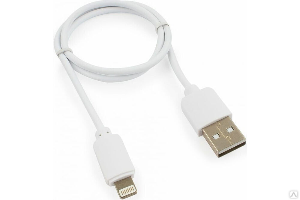 Кабель Гарнизон USB A (M) - Lightning, 0.5 м, белый GCC-USB2-AP2-0.5M-W