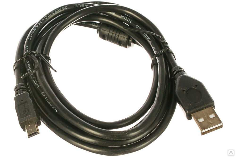 Кабель Cablexpert USB 2.0 Pro AM/miniBM 5P 1.8 м экран черный CCF-USB2-AM5P-6