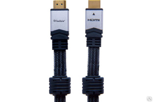 Кабель Belsis HDMI v1.4 AM-AM А вилка - А вилка плоский, 1 м, чёрный SM1811 #1