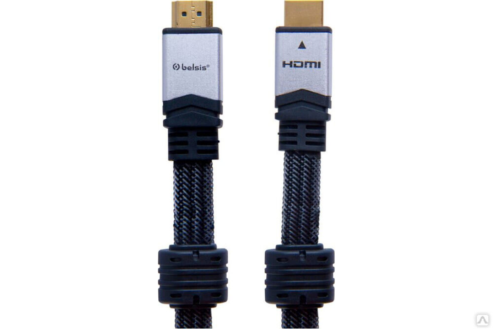 Кабель Belsis HDMI v1.4 AM-AM А вилка - А вилка плоский, 1 м, чёрный SM1811