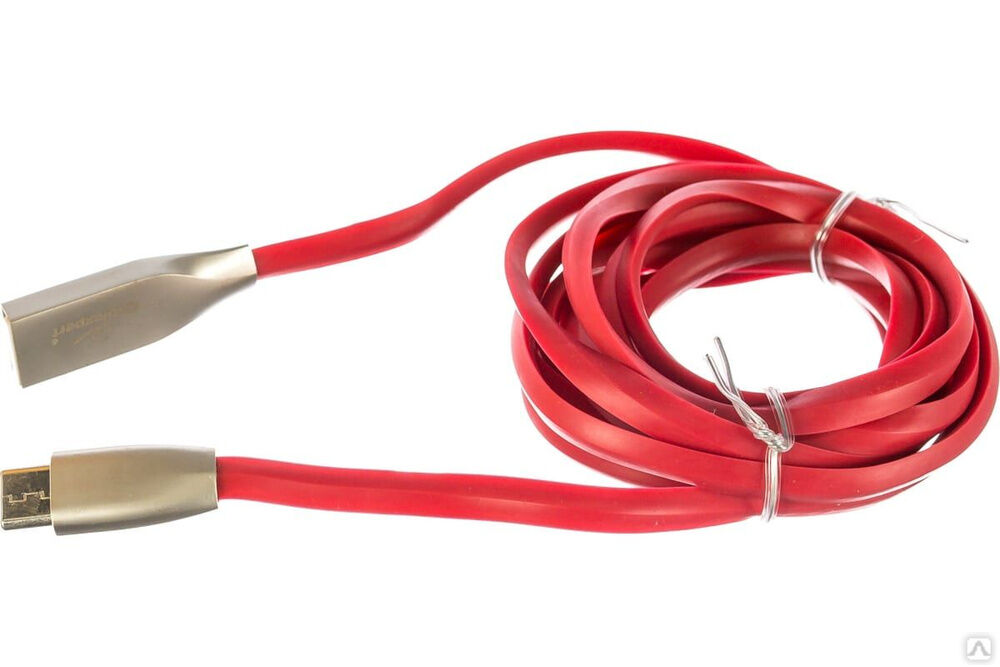 Кабель Cablexpert USB 2.0 AM/Type-C, серия Gold, длина 1.8 м, красный, блистер, CC-G-USBC01R-1.8M