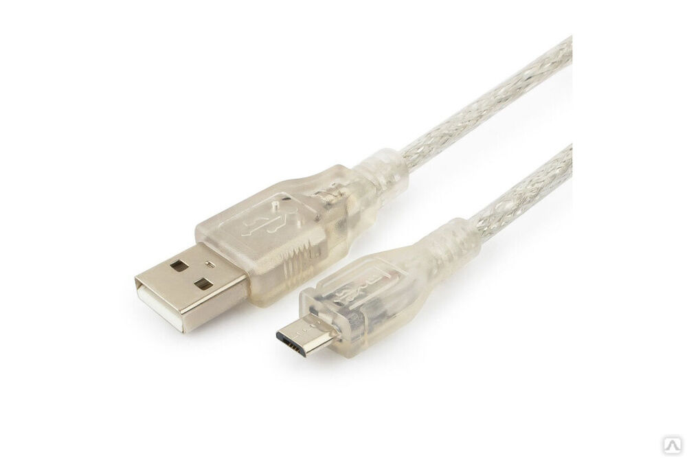 Кабель Cablexpert USB 2.0 Pro, AM/microBM, 18 м, экран прозрачный CCP-mUSB2-AMBM-6-TR