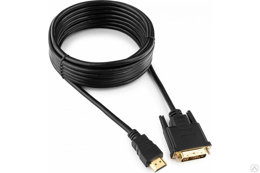 Кабель Cablexpert HDMI-DVI 19M/19M 4.5 м single link черный CC-HDMI-DVI-15