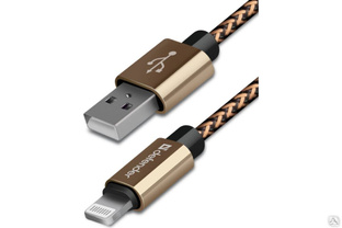 USB-кабель Defender ACH01-03T PRO USB2.0 Золотой, AM-LightningM,1m,2.1А 87806 #1