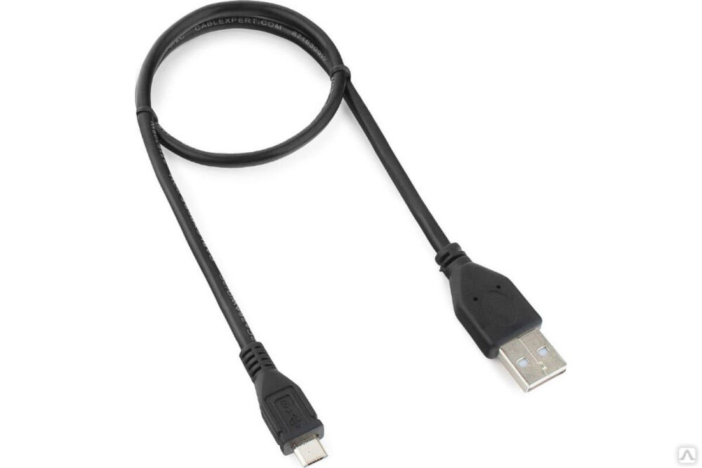 Кабель Cablexpert Pro USB 2.0 AM/micro BM 5P, 0.5 м, экран, черный, пакет CCP-mUSB2-AMBM-0.5M