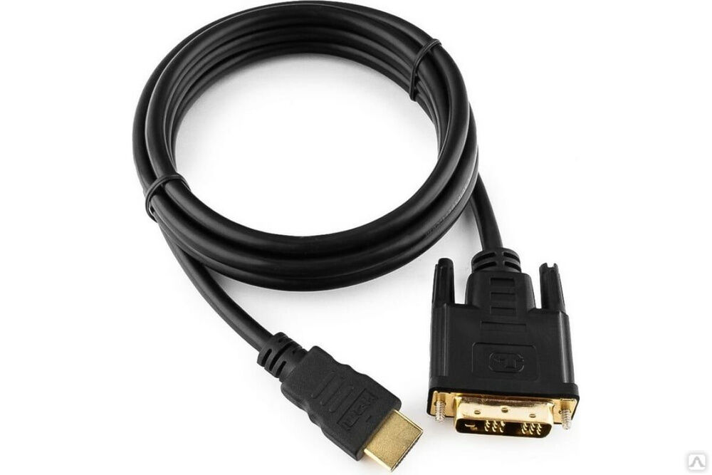 Кабель Cablexpert HDMI-DVI 19M/19M, 1.8 м, single link, черный CC-HDMI-DVI-6