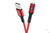 USB-кабель HOCO, AM-8pin 1.2 метра, 2.4A, индикатор, нейлон, красный 23753-U79iR #1