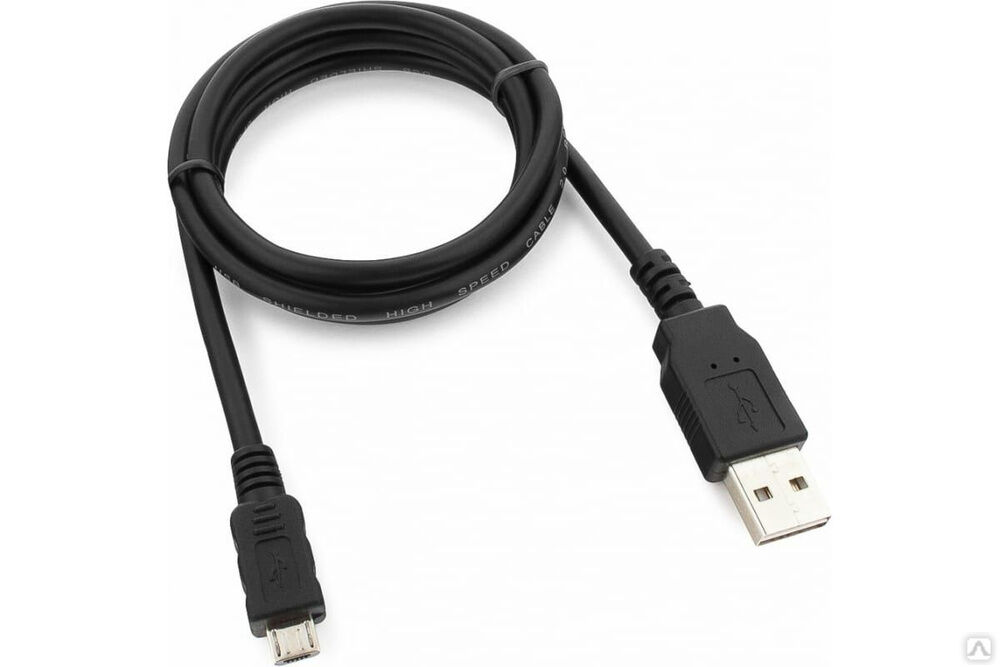 Кабель Cablexpert USB 2.0, мультиразъем USB A, AM/microB, 5P, 1 м, пакет CC-mUSB2D-1M