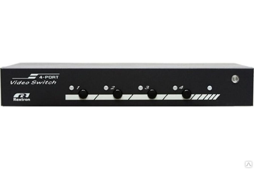 AV переключатель REXTRON DVI, максимальное разрешение 1920х1200, 4 входа, 1 выход, аудио, Serial VSDA-S401