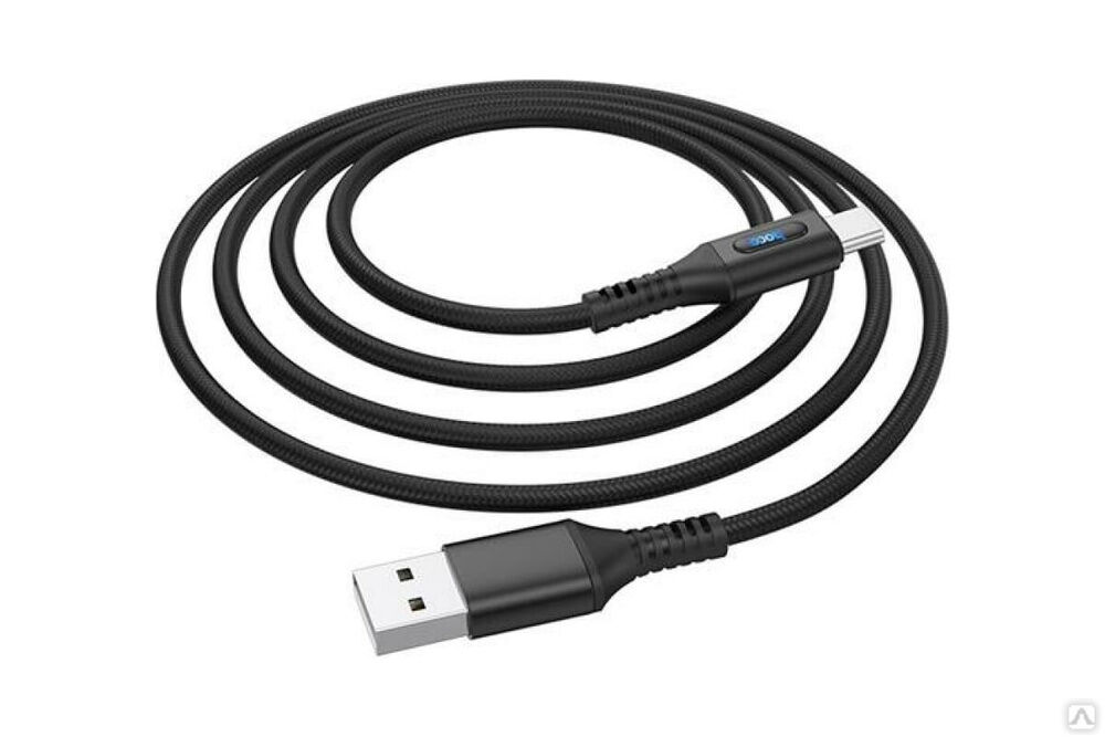 USB-кабель Hoco U79 Admirable для Lightning, 2.4А, длина 1.2 м, черный 787272