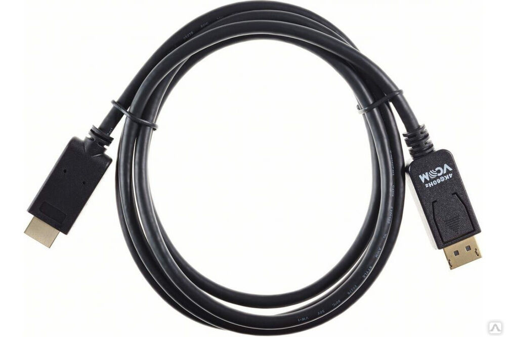 Кабель-переходник VCOM DisplayPort M - HDMI M, 4K 60 Hz, 1.8m CG609-1.8M