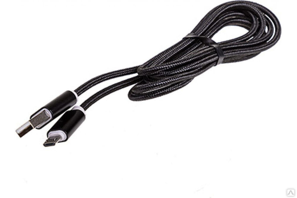 Кабель SKYWAY USB - microUSB 3.0А 1.5 м черный в коробке S09602003