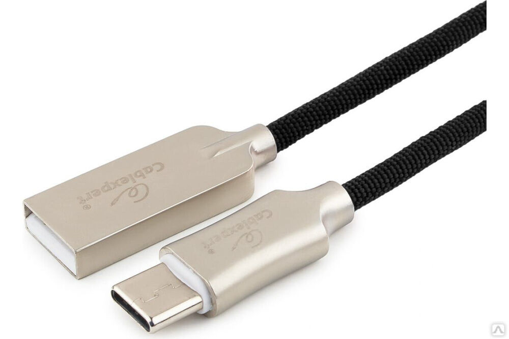 Кабель USB 2.0 Cablexpert, AM/Type-C, длина 1 м, черный CC-P-USBC02Bk-1M
