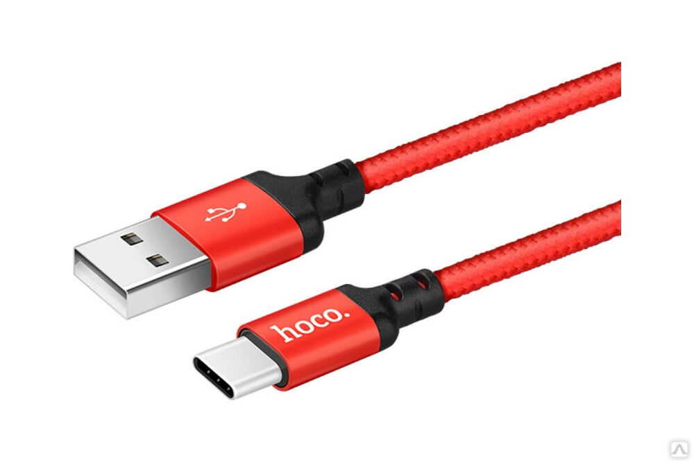 Кабель USB 2.0 Hoco X14, AM/Type-C M, черно-красный, 1 м 6957531062875
