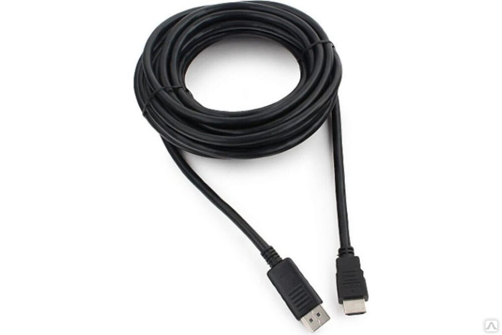 Кабель Cablexpert DisplayPort-HDMI, 20M/19M, 7.5 м, черный, экран, пакет CC-DP-HDMI-7.5M