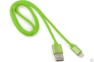 Кабель для Apple Cablexpert AM/Lightning, длина 1 м, зеленый CC-S-APUSB01Gn-1M #1