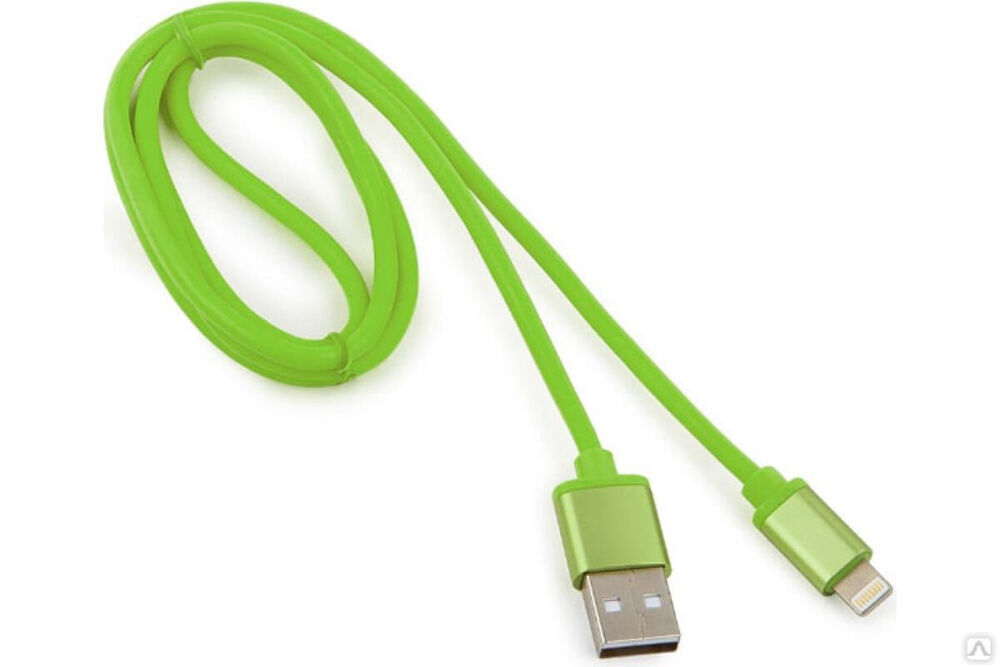 Кабель для Apple Cablexpert AM/Lightning, длина 1 м, зеленый CC-S-APUSB01Gn-1M