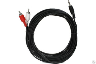 Соединительный кабель VCOM 3.5 Jack /M/ - 2xRCA /M/, стерео, аудио, 5.0 м VAV7183-5M #1