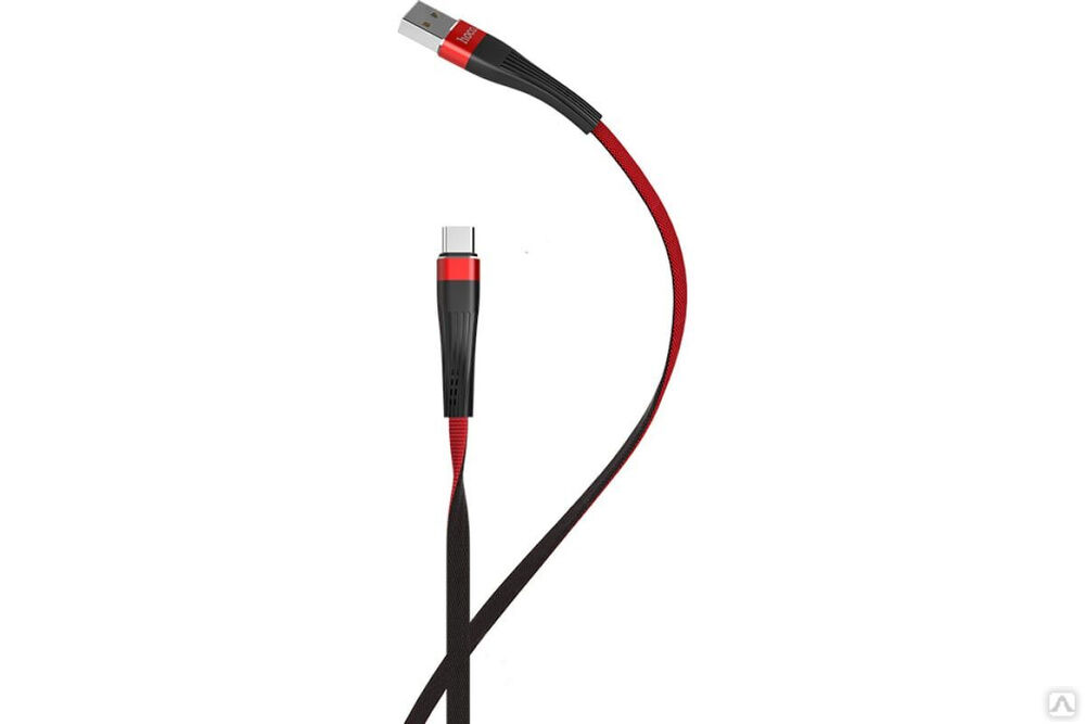 Кабель USB Hoco U39 Slender для Type-C, 2.4А, длина 1.2 м, красный 813523
