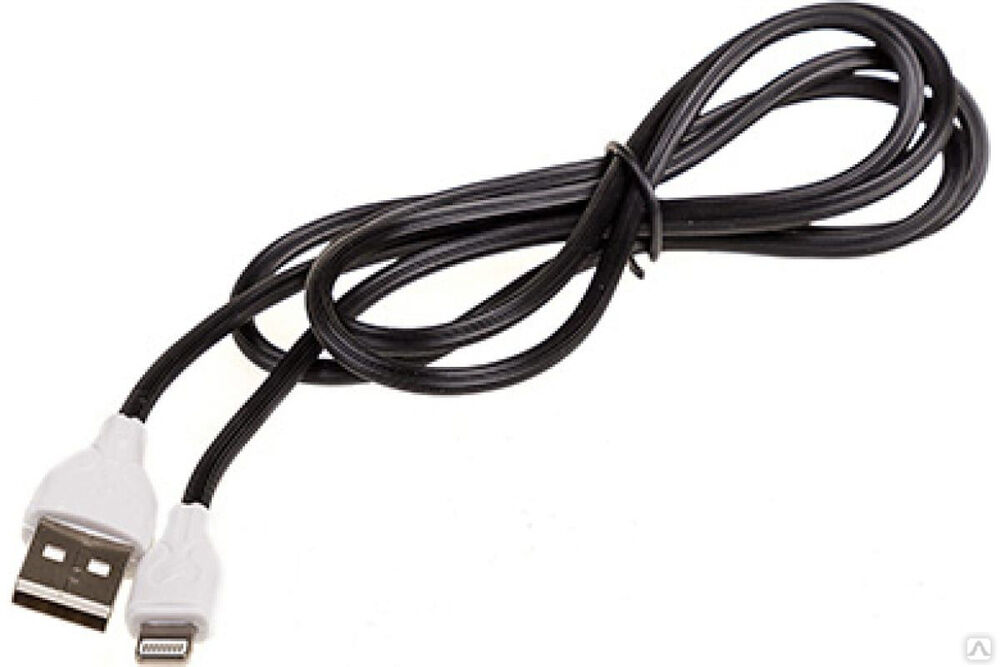Кабель SKYWAY USB - Lightning 3.0А 1 м черный в пакете S09601001 Skyway