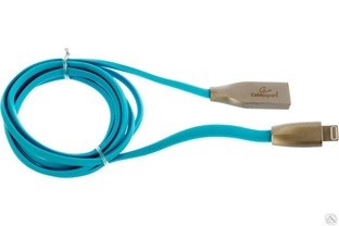 Кабель для Apple Cablexpert, AM/Lightning, серия Gold, длина 1 м, синий, блистер, CC-G-APUSB01Bl-1M #1