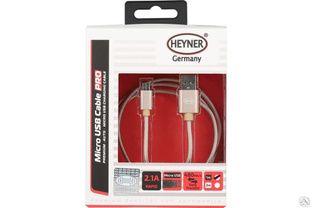 Кабель Heyner Премиум Micro USB 2.0, до 480 Mb/сек 1 м Золотой 511550 #1