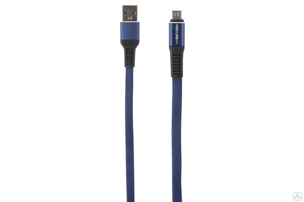 Дата-кабель Red Line Flat USB - Micro USB, синий УТ000015528