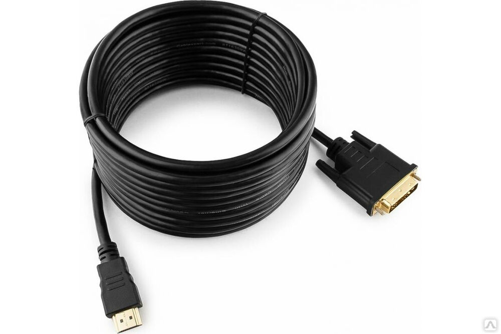 Кабель Cablexpert HDMI-DVI 19M/19M 7.5 м singlelink черный, позолоченные разъемы, экран CC-HDMI-DVI-7.5MC