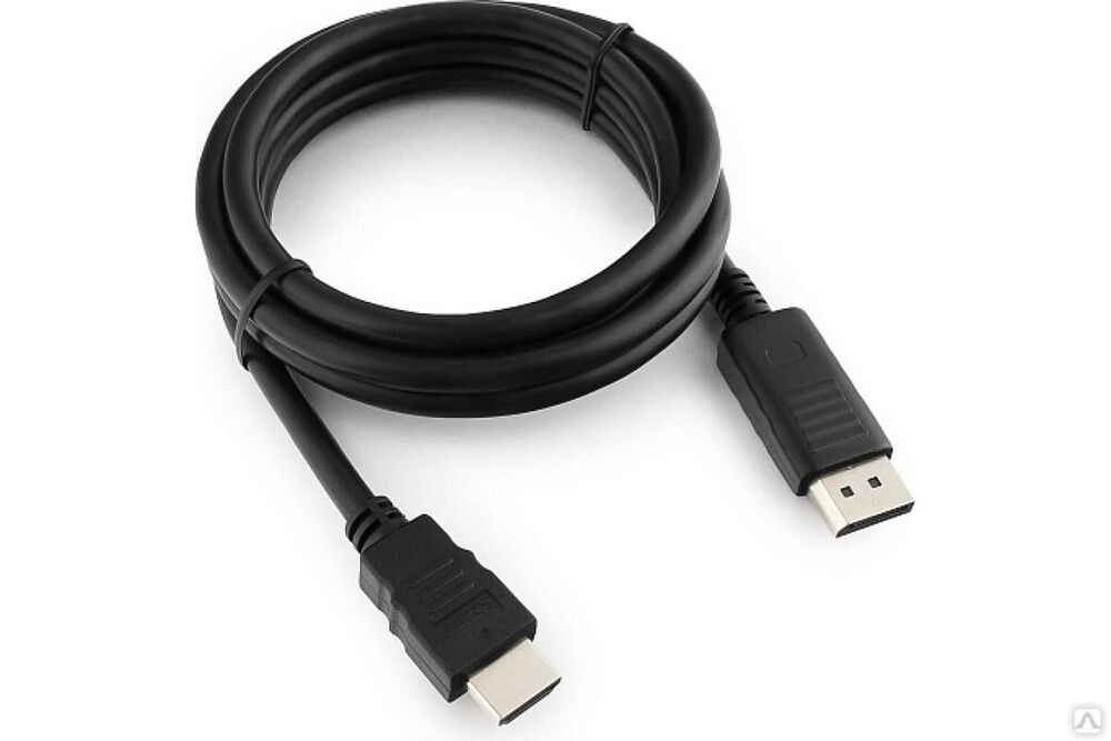 Кабель Cablexpert, DisplayPort-HDMI, 1.8 м, 20M/19M, черный, экранированный, пакет, CC-DP-HDMI-6