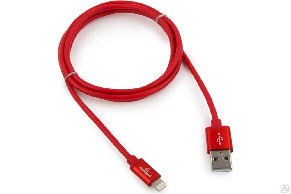 Кабель для Apple Cablexpert AM/Lightning, длина 1 м, красный CC-S-APUSB01R-1M