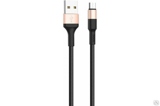 Кабель USB 2.0 Hoco X26, AM/microBM, черно-золотой, 1 м 6957531080213 