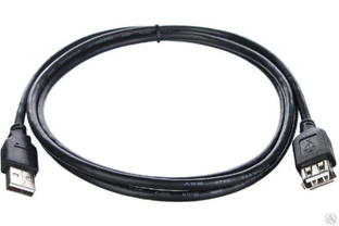 Удлинительный кабель Telecom USB2.0 Am--Af 1,5 м, черный TUS6990-1.5M #1