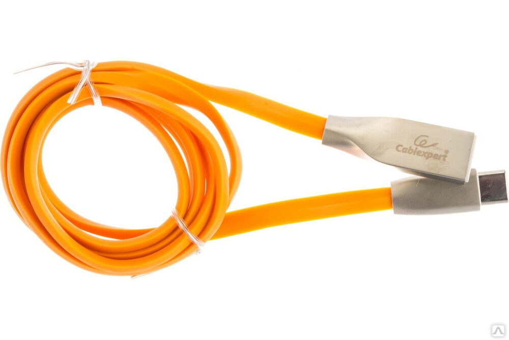 Кабель Cablexpert USB 2.0 AM/Type-C, серия Gold, длина 1 м, оранжевый, блистер, CC-G-USBC01O-1M