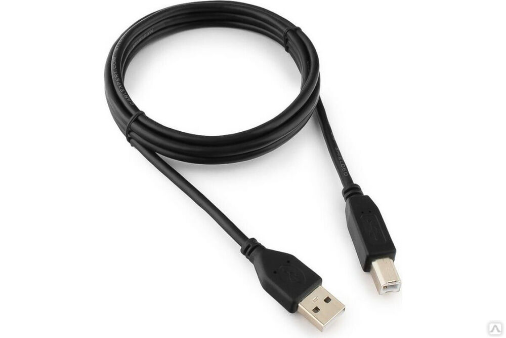Кабель Cablexpert USB 2.0 Pro AM/BM, 1.8 м, экран, черный, пакет CCP-USB2-AMBM-6