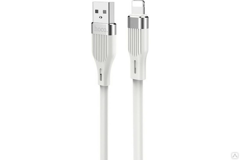USB-кабель Hoco U72 Forest Silicone для Lightning, 2.4А, длина 1.2 м, белый 787271