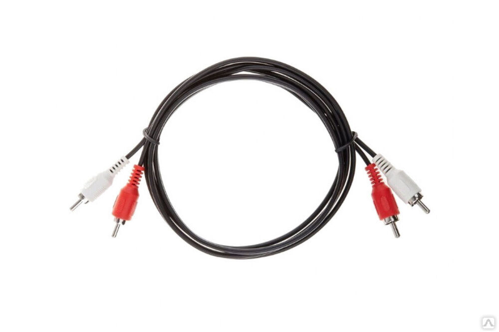 Соединительный кабель VCOM 2xRCA /M/ - 2xRCA /M/ черный 1,5m, VAV7158-1.5M