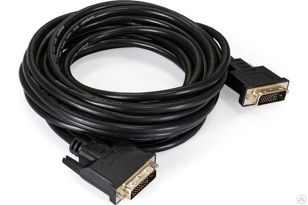 Кабель ExeGate DVI dual link EX-CC-DVI2-5.0 25M 25M, 5 м, позолоченные контакты 257296