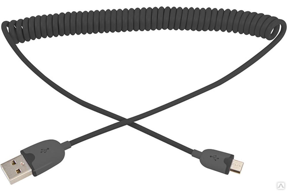 Универсальный кабель USB microUSB шнур витой 1,5 М черный 18-4300 REXANT