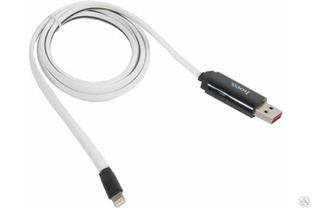 Кабель Hoco USB U29 LED displayed timing для Lightning, 2.0A, длина 1.2 м, белый 648427 #1