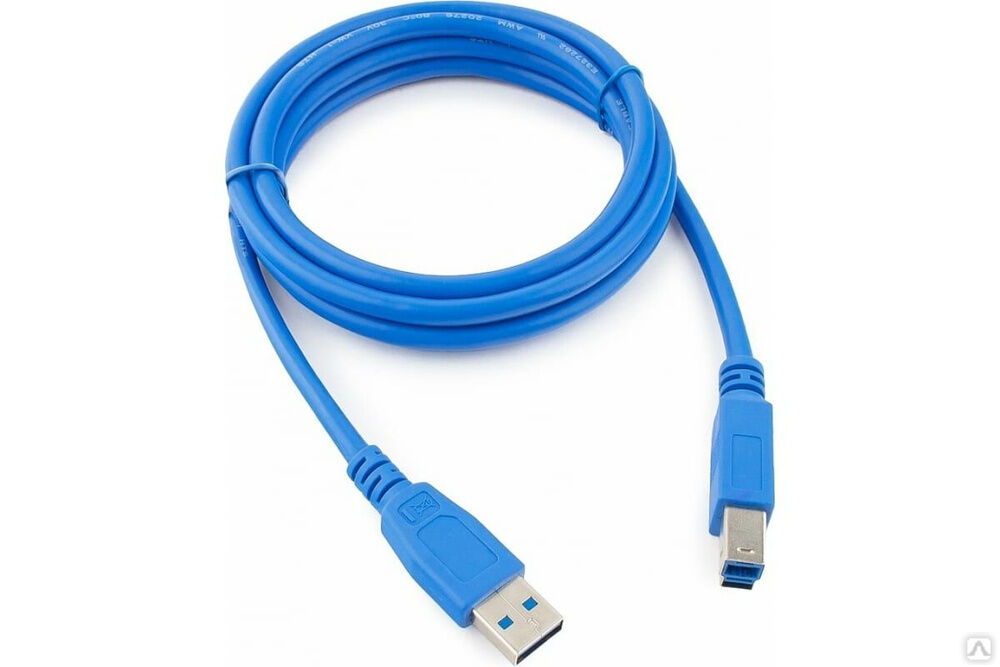 Кабель USB 3.0 Gembird Pro Cablexpert AM/BM, 1.8 м, экран, синий, CCP-USB3-AMBM-6