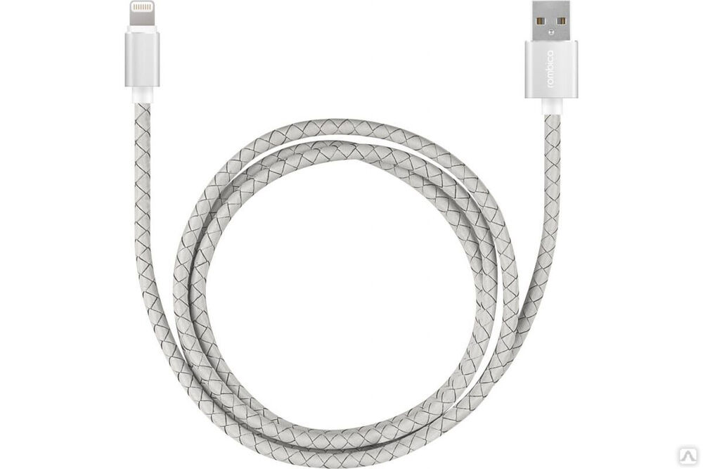 Кабель Rombica USB - Lightning MFI/ Текстиль/ 1м/ Белый/ Digital IL-05 CB-IL05