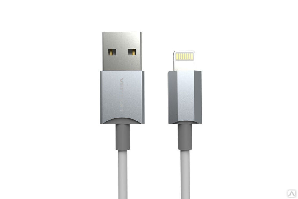 Кабель Vention USB 2.0 AM/Lightning 8M для iPad/iPhone, серебристый VAI-C02-W100